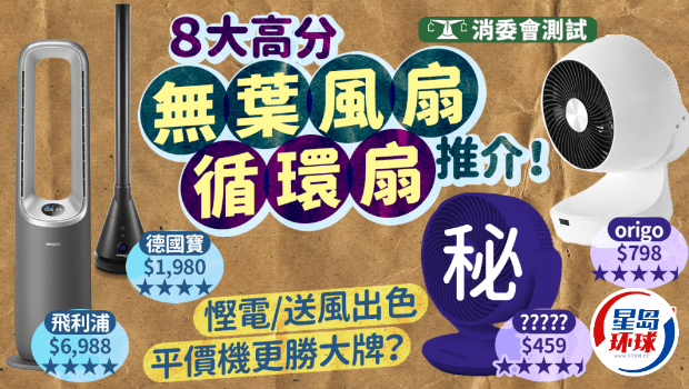 消委会风扇推介｜循环扇无叶风扇座地点拣？23款送风量省电宁静度全面评测！(图1)